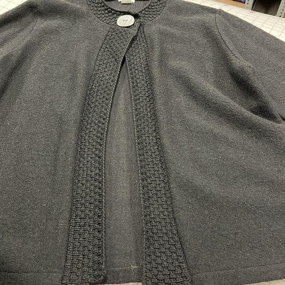 KATIE TODD NWT 100% Wool Button/Snap Detail Trim Long SLV Swing Cardigan SZ 1X - Picture 6 of 16
